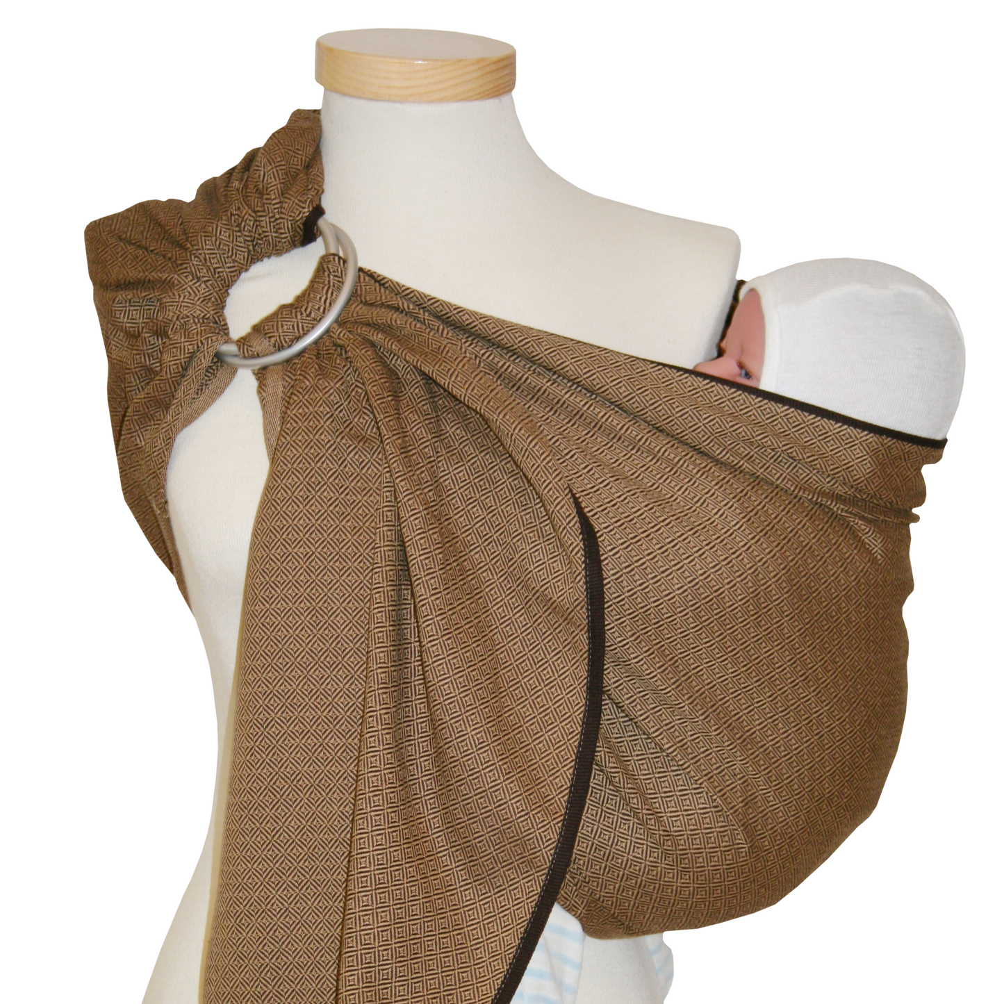 Storchenwiege Ringsling Leo - Schnelles Baby-Tragetuch mit Ringen