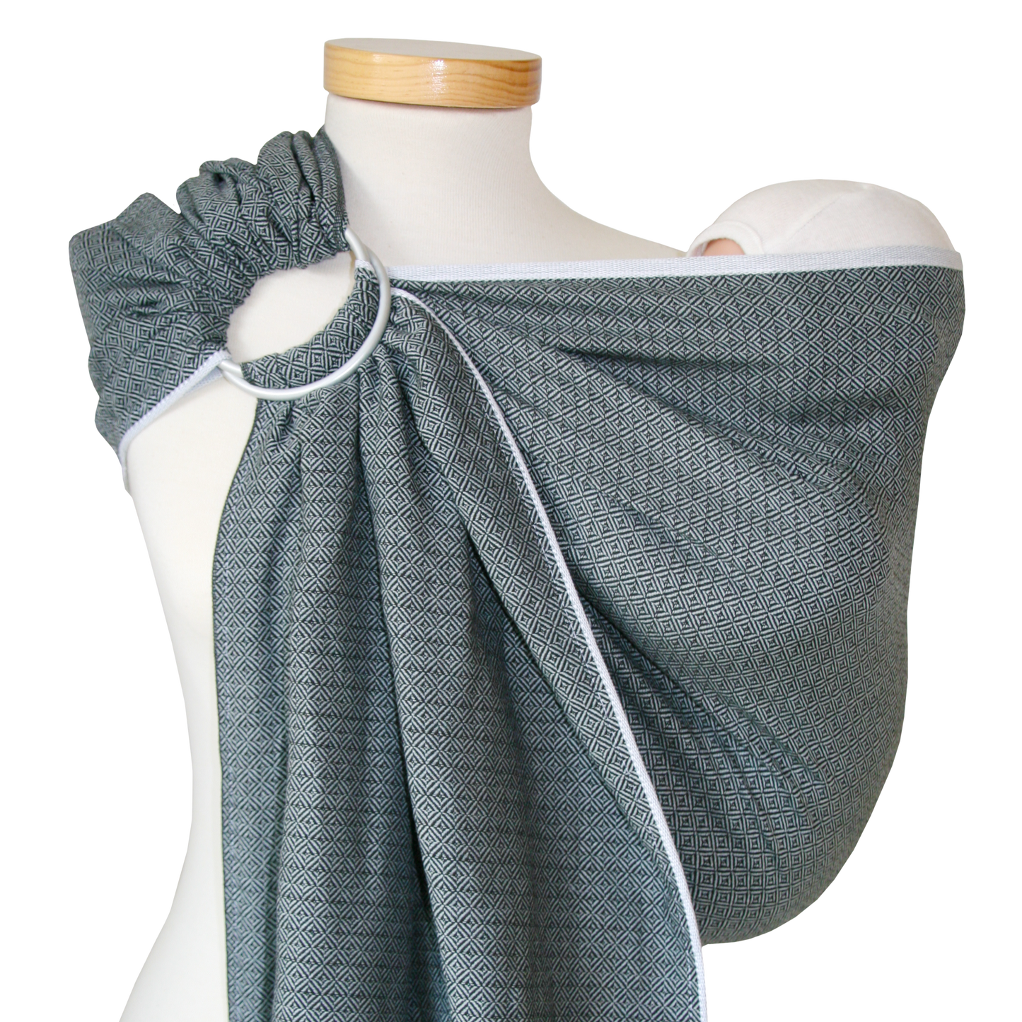 Storchenwiege Ringsling Leo - Schnelles Baby-Tragetuch mit Ringen