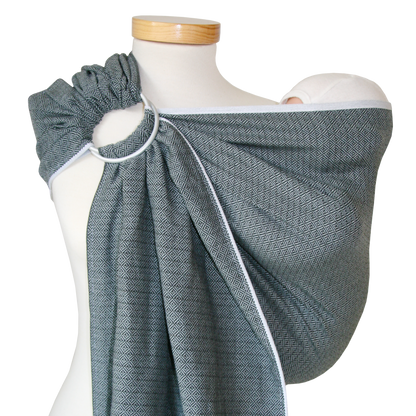 Storchenwiege Ringsling Leo - Schnelles Baby-Tragetuch mit Ringen