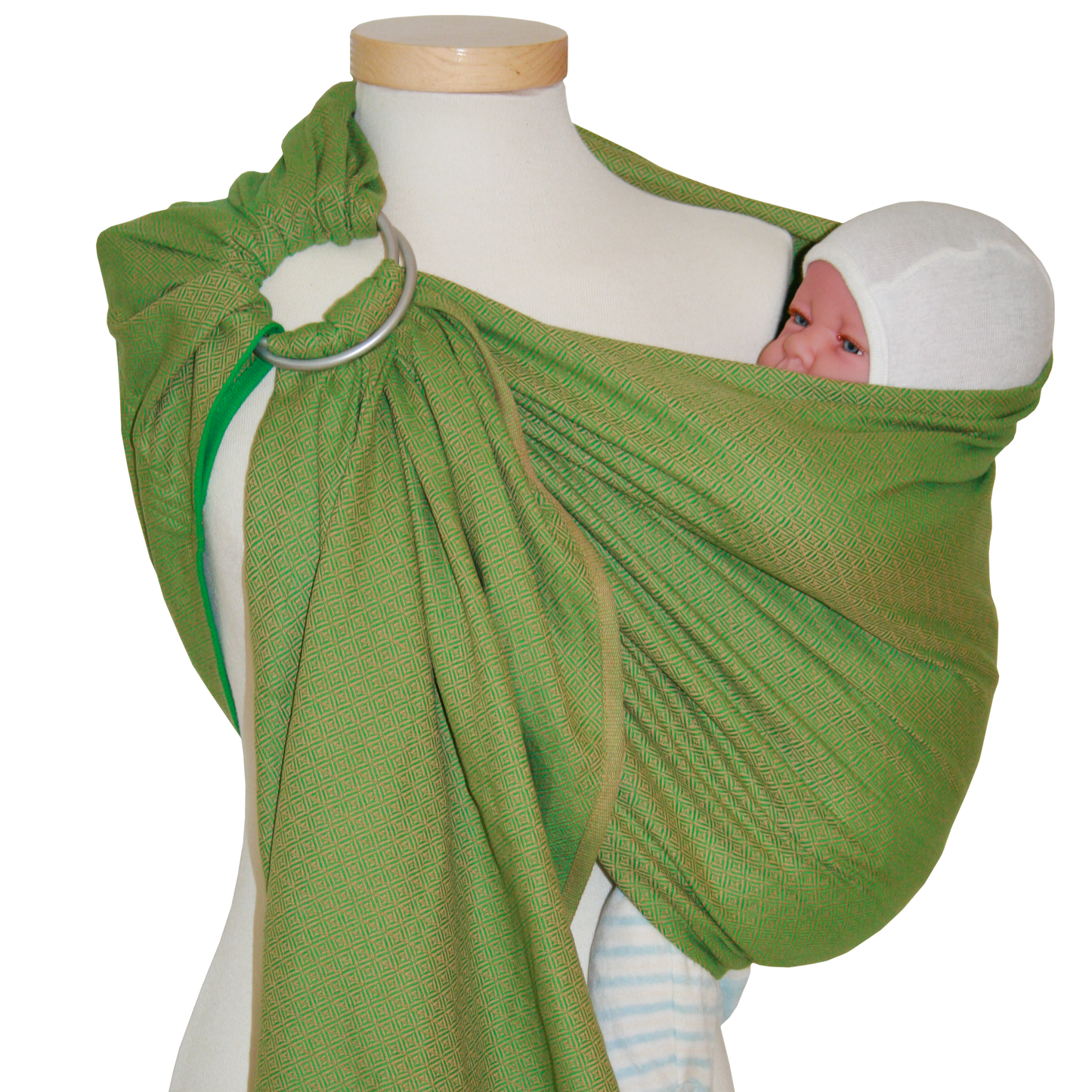 Storchenwiege Ringsling Leo - Schnelles Baby-Tragetuch mit Ringen