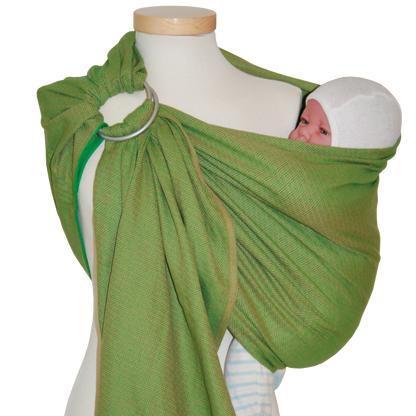 Storchenwiege Ringsling Leo - Schnelles Baby-Tragetuch mit Ringen