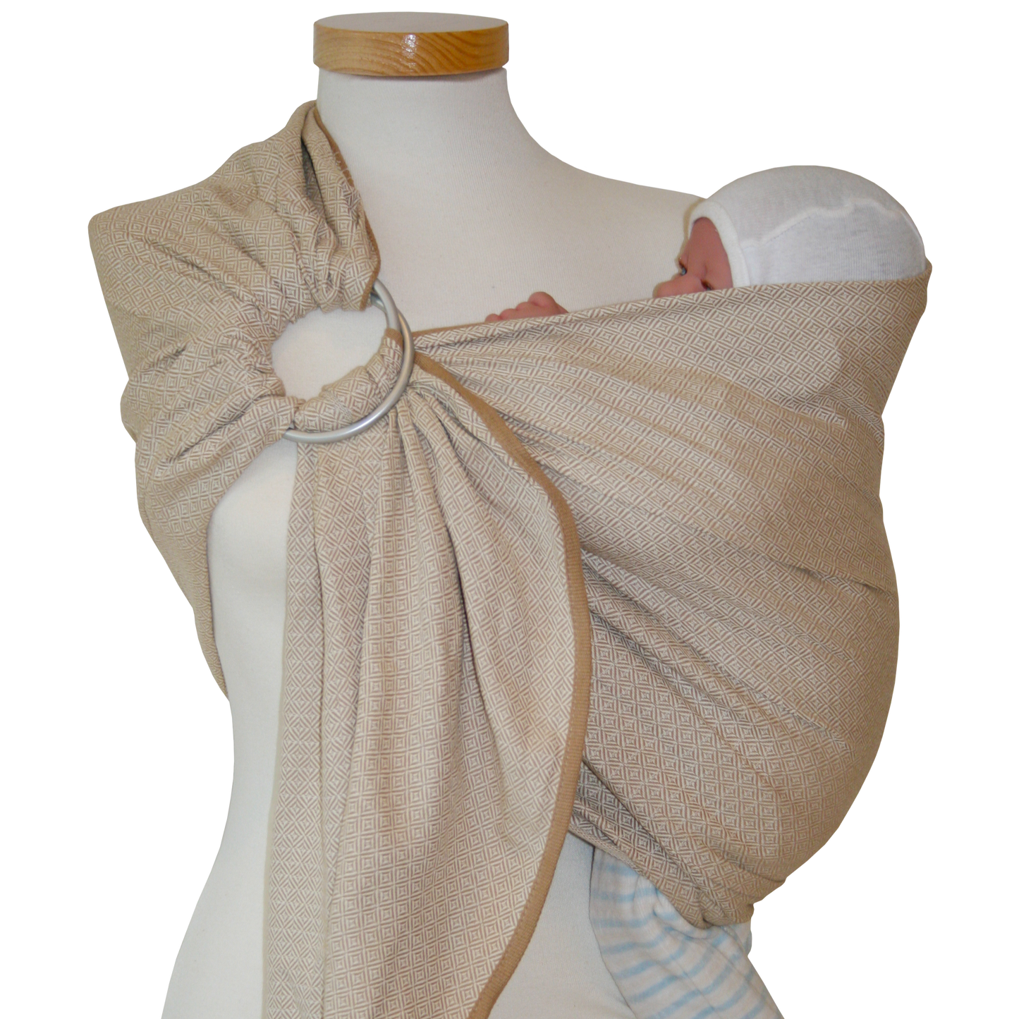 Storchenwiege Ringsling Leo - Schnelles Baby-Tragetuch mit Ringen