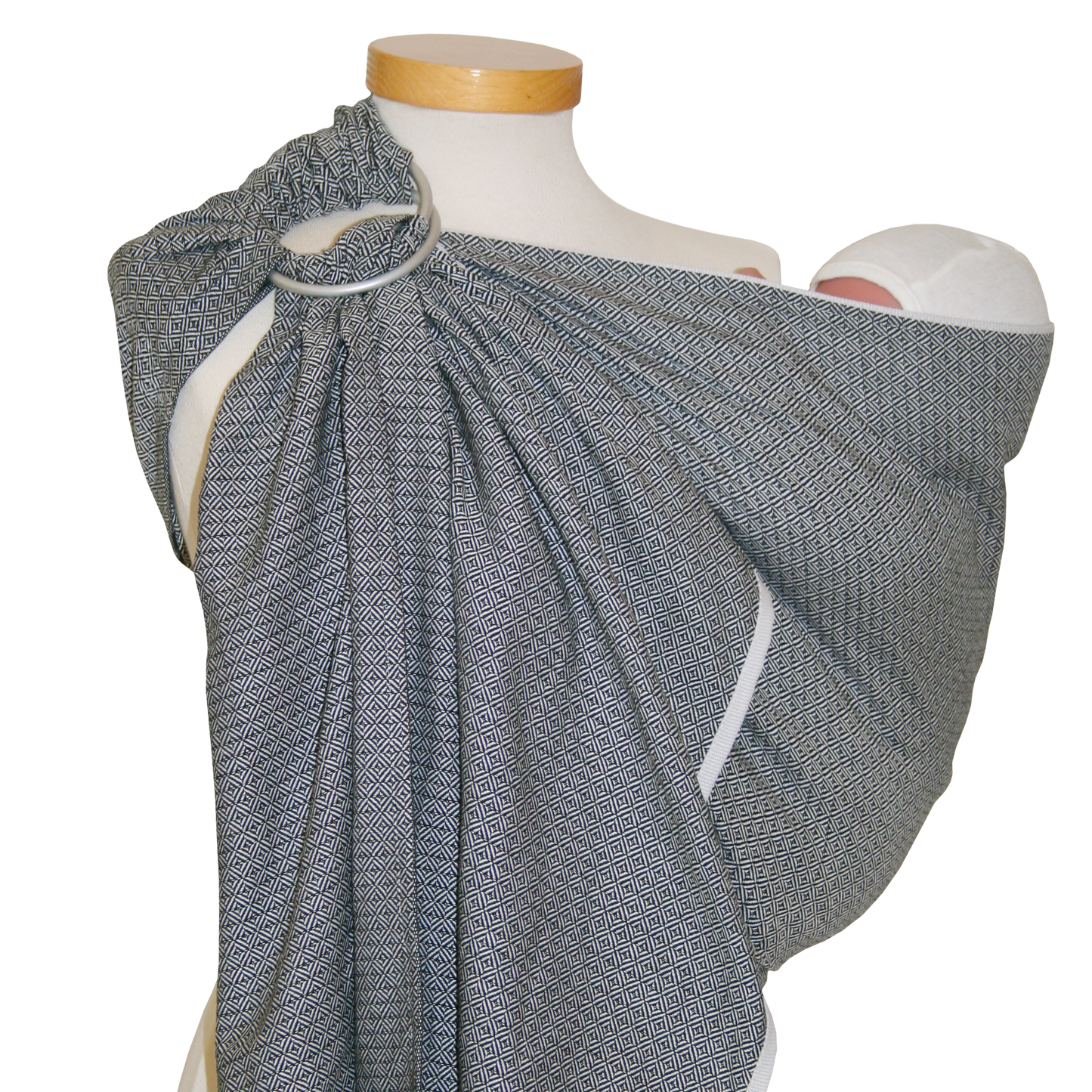 Storchenwiege Ringsling Leo - Schnelles Baby-Tragetuch mit Ringen