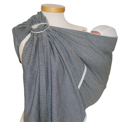 Storchenwiege Ringsling Leo - Schnelles Baby-Tragetuch mit Ringen