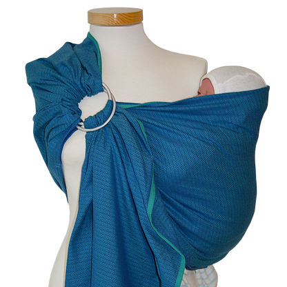 Storchenwiege Ringsling Leo - Schnelles Baby-Tragetuch mit Ringen