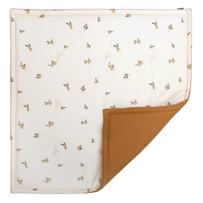 TAMI Spielmatte 95x95 cm - Weiche Baby-Krabbelmatte aus Bio-Baumwolle