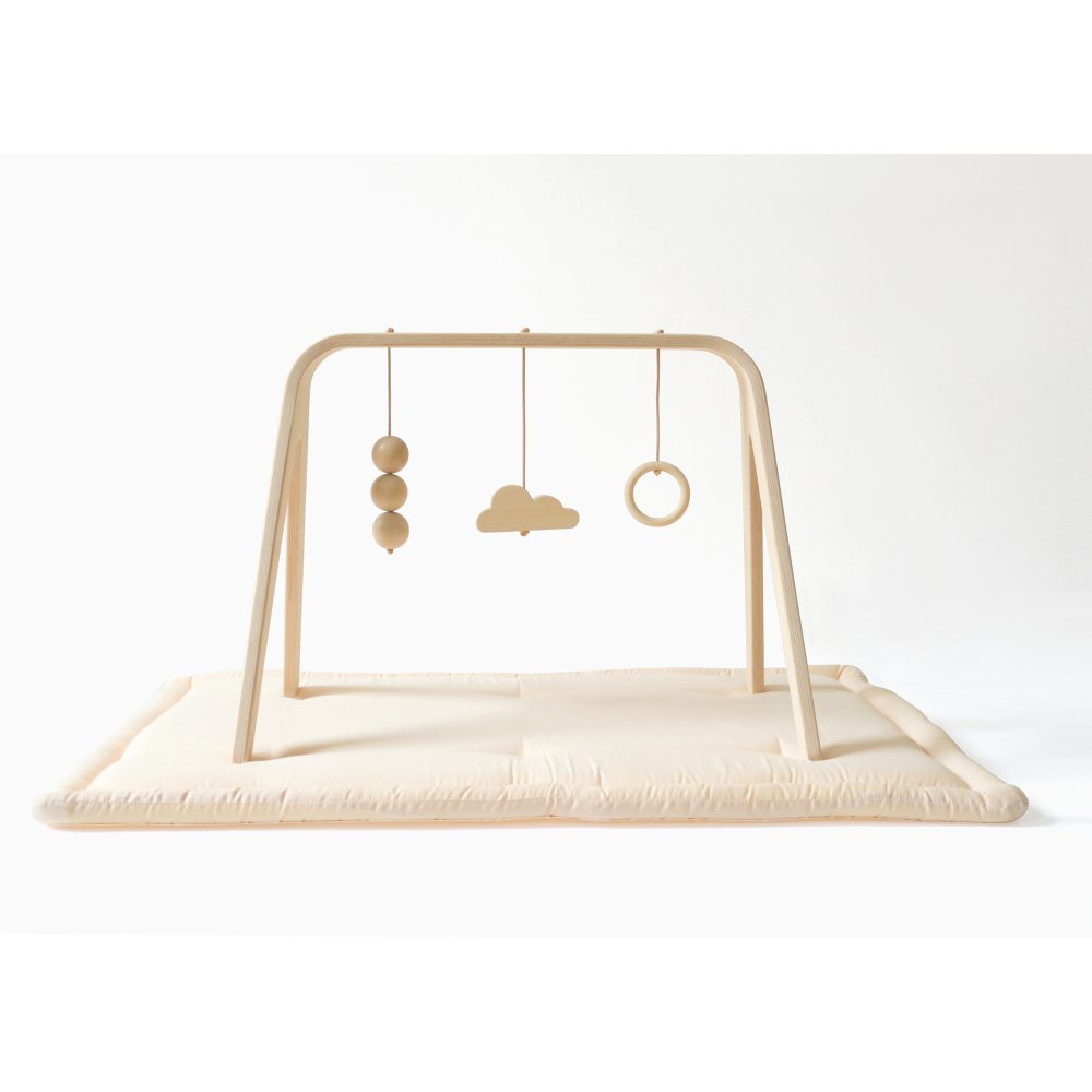 TAMI Spielmatte 95x95 cm - Weiche Baby-Krabbelmatte aus Bio-Baumwolle