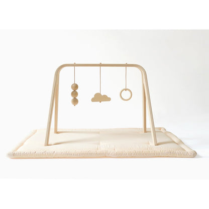 TAMI Spielmatte 95x95 cm - Weiche Baby-Krabbelmatte aus Bio-Baumwolle