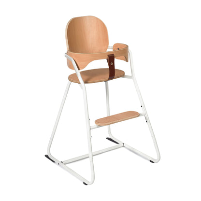 TIBU Hochstuhl Weiß - Mitwachsender Design-Kinderstuhl (6 Mo. – 8+ J.)