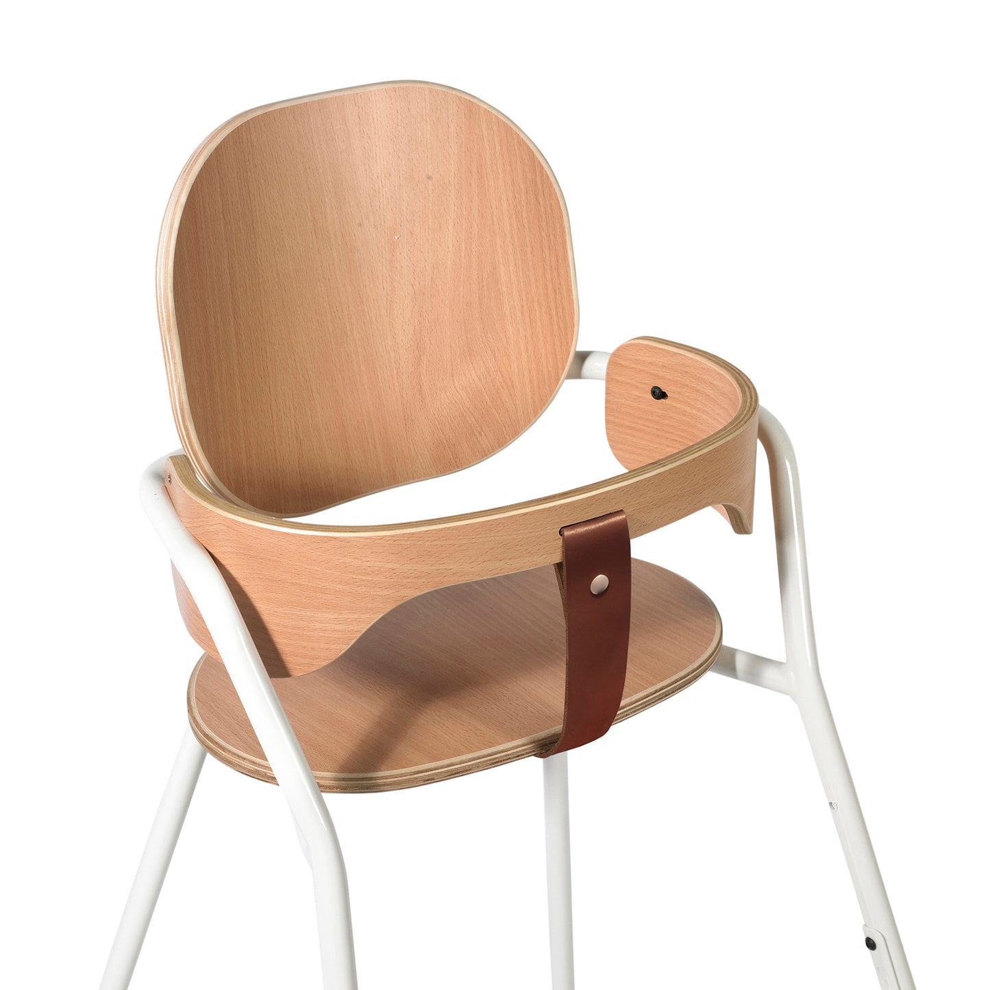 TIBU Hochstuhl Weiß - Mitwachsender Design-Kinderstuhl (6 Mo. – 8+ J.)