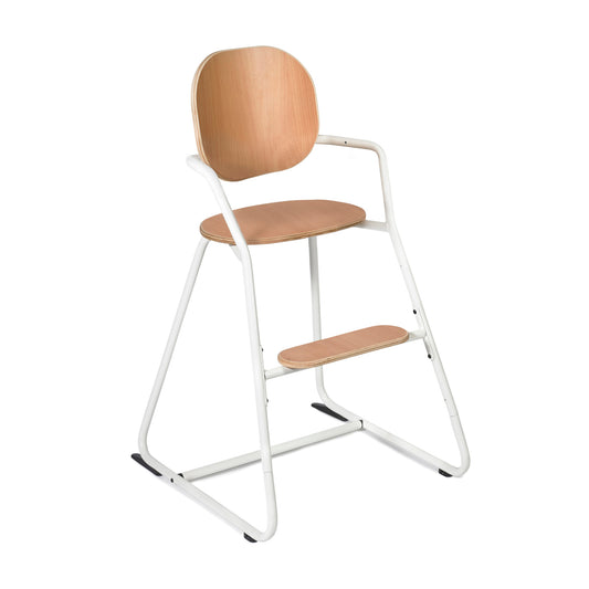 TIBU Hochstuhl Weiß - Mitwachsender Design-Kinderstuhl (6 Mo. – 8+ J.)