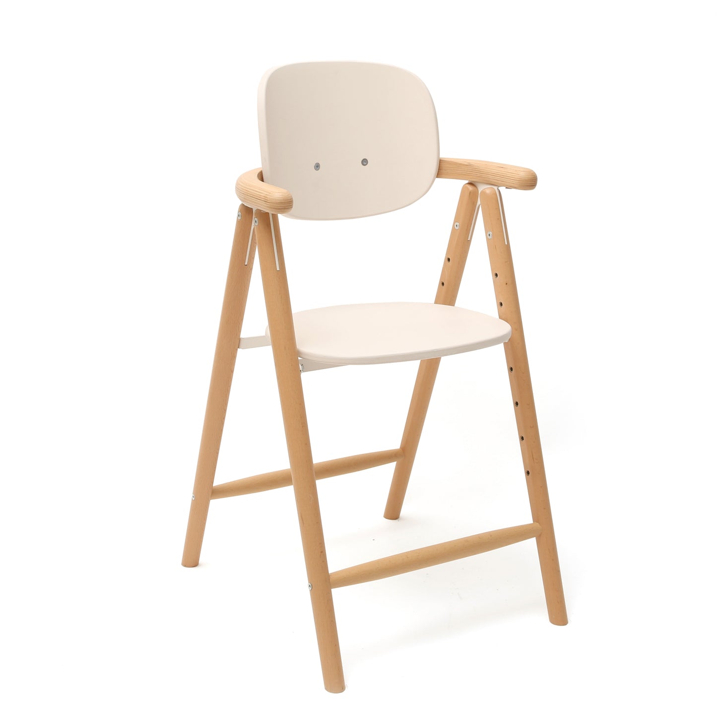 TOBO Holz-Babyhochstuhl - Mitwachsender Design-Stuhl aus Buche