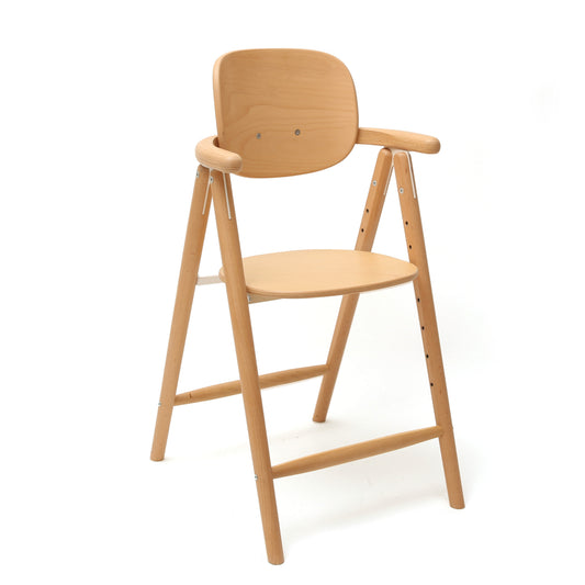 TOBO Holz-Babyhochstuhl - Mitwachsender Design-Stuhl aus Buche