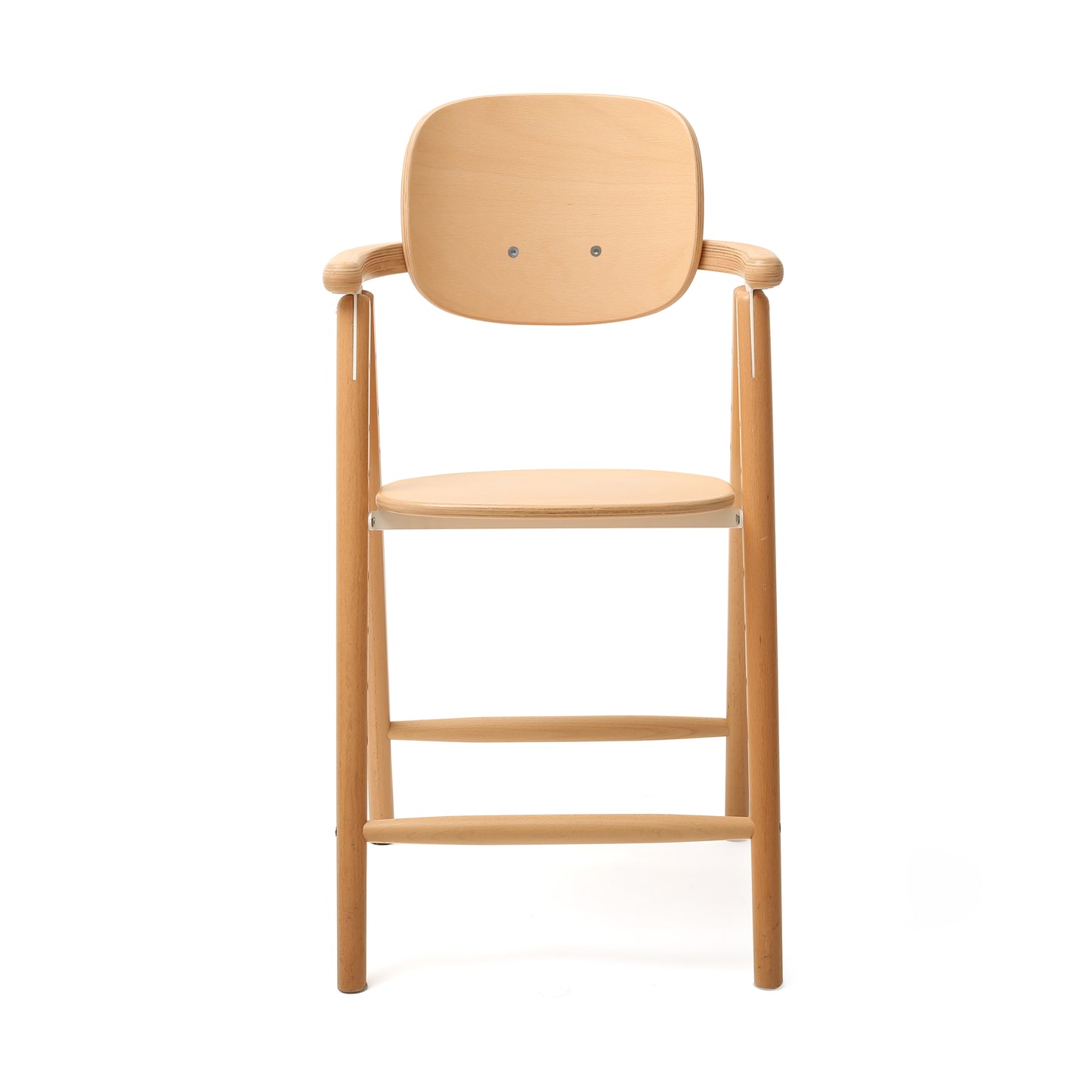 TOBO Holz-Babyhochstuhl - Mitwachsender Design-Stuhl aus Buche