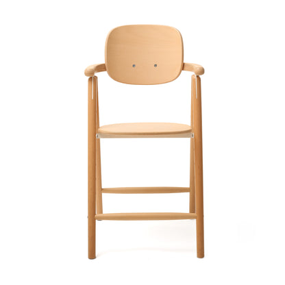 TOBO Holz-Babyhochstuhl - Mitwachsender Design-Stuhl aus Buche
