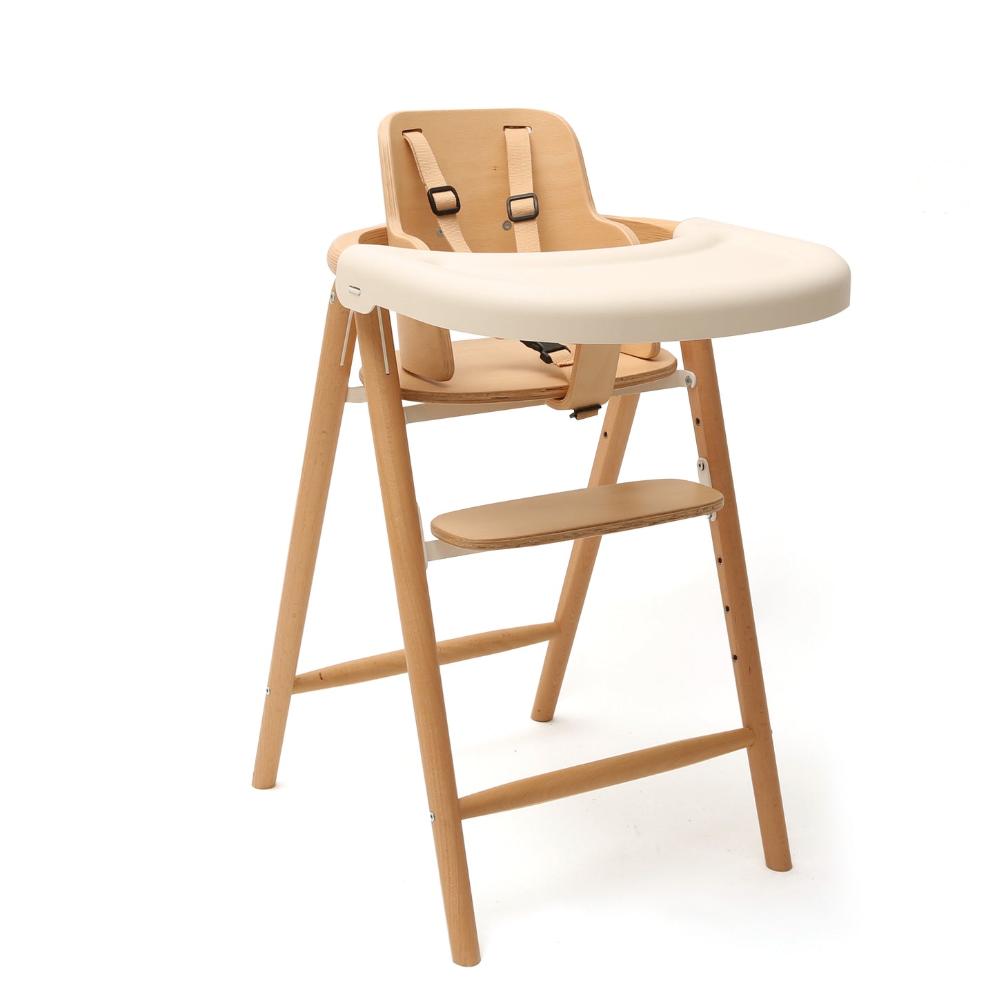 TOBO Holz-Babyhochstuhl - Mitwachsender Design-Stuhl aus Buche