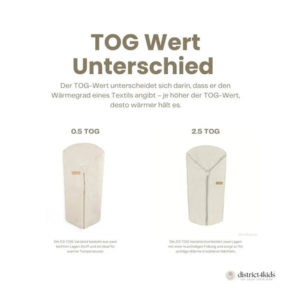 Pucksack Musselin - 2.5 TOG Ganzjahres-Pucksack mitwachsend