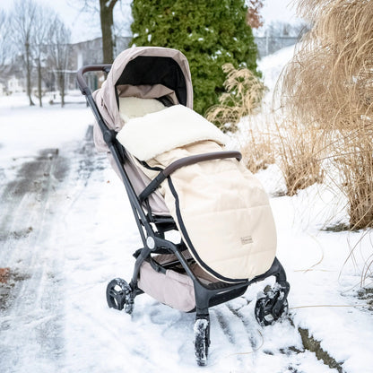 Winterfußsack Merino - Wasserdichter Baby-Fußsack mit Schafwollfutter für Kinderwagen & Schlitten