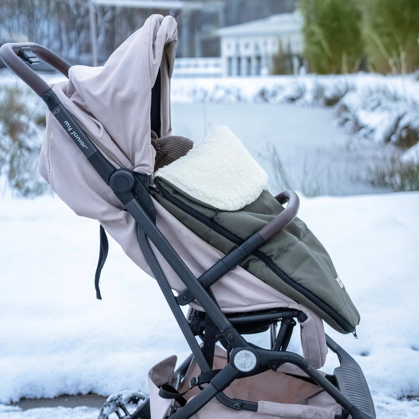 Winterfußsack Merino - Wasserdichter Baby-Fußsack mit Schafwollfutter für Kinderwagen & Schlitten