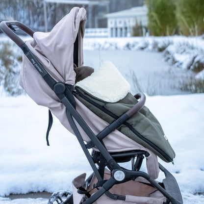 Winterfußsack Merino - Wasserdichter Baby-Fußsack mit Schafwollfutter für Kinderwagen & Schlitten
