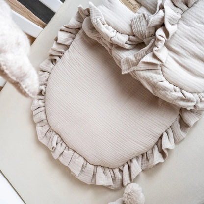Schlafsack Cuddly Musselin - 2.5 TOG Ganzjahres-Schlafsack mit Puckeffekt und Rüschen