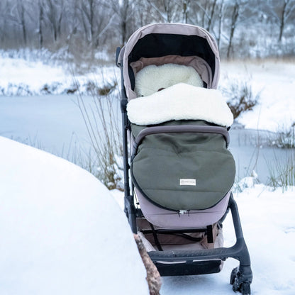 Winterfußsack Merino - Wasserdichter Baby-Fußsack mit Schafwollfutter für Kinderwagen & Schlitten