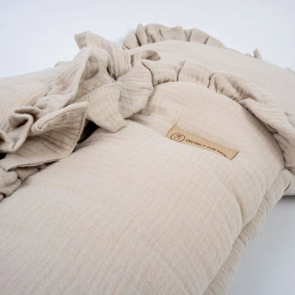 Schlafsack Cuddly Musselin - 2.5 TOG Ganzjahres-Schlafsack mit Puckeffekt und Rüschen