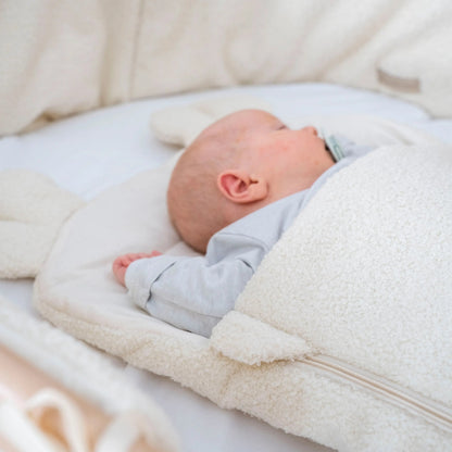 Babyschlafsack Teddyohren Bouclé - 2.5 TOG Ganzjahres-Schlafsack aus Bio-Baumwolle