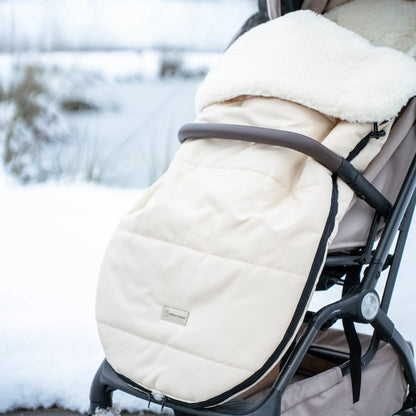 Winterfußsack Merino - Wasserdichter Baby-Fußsack mit Schafwollfutter für Kinderwagen & Schlitten