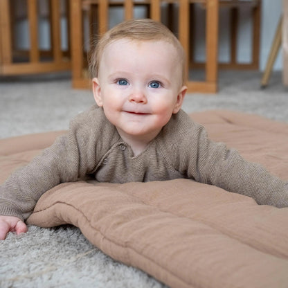 Baby Krabbeldecke Musselin - Weich gepolsterte Spieldecke & Laufgittereinlage