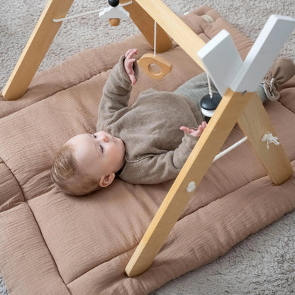 Baby Krabbeldecke Musselin - Weich gepolsterte Spieldecke & Laufgittereinlage