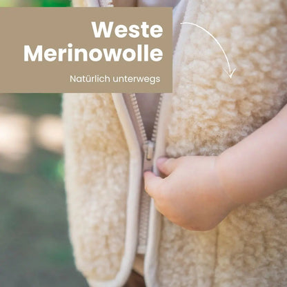 Kinderweste Merinowolle - Warme Merino-Weste mit Woolmark-Zertifikat