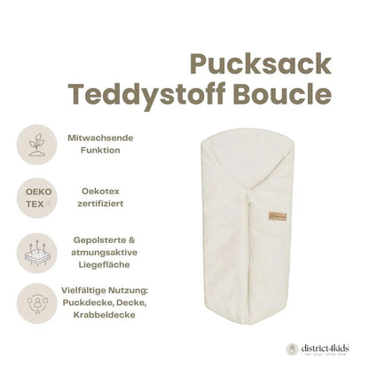 Pucksack Bouclé - 2.5 TOG Ganzjahres-Pucksack aus Bio-Baumwolle & rPET