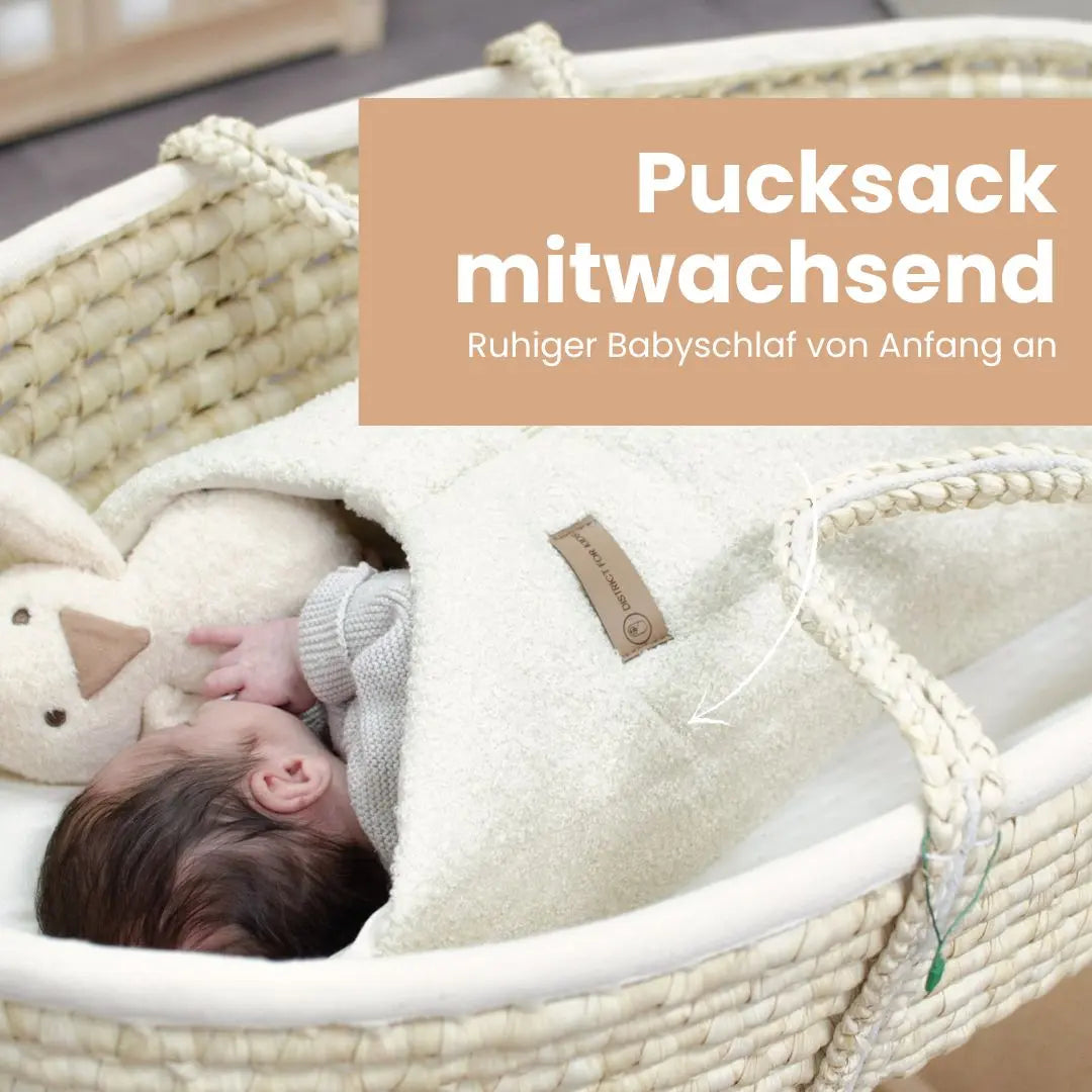 Pucksack Bouclé - 2.5 TOG Ganzjahres-Pucksack aus Bio-Baumwolle & rPET