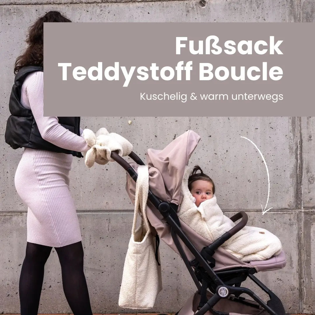 Winterfußsack Bouclé - Kuscheliger 3.5 TOG Fußsack aus recyceltem rPET