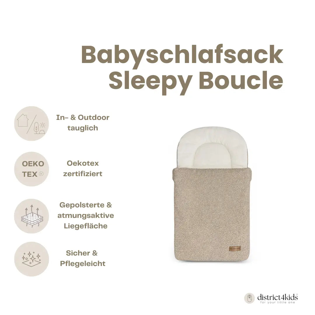 Babyschlafsack Sleepy Bouclé - 2.5 TOG Ganzjahres-Schlafsack ab Geburt