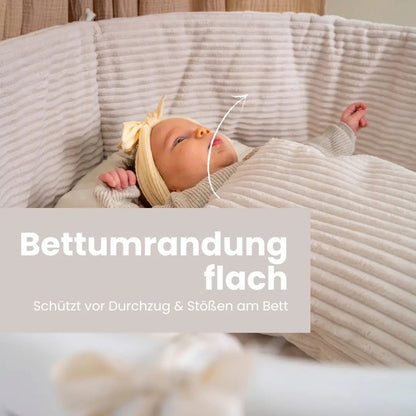Bettumrandung Cord - Modernes Wendemodell für Beistellbett und Babybett