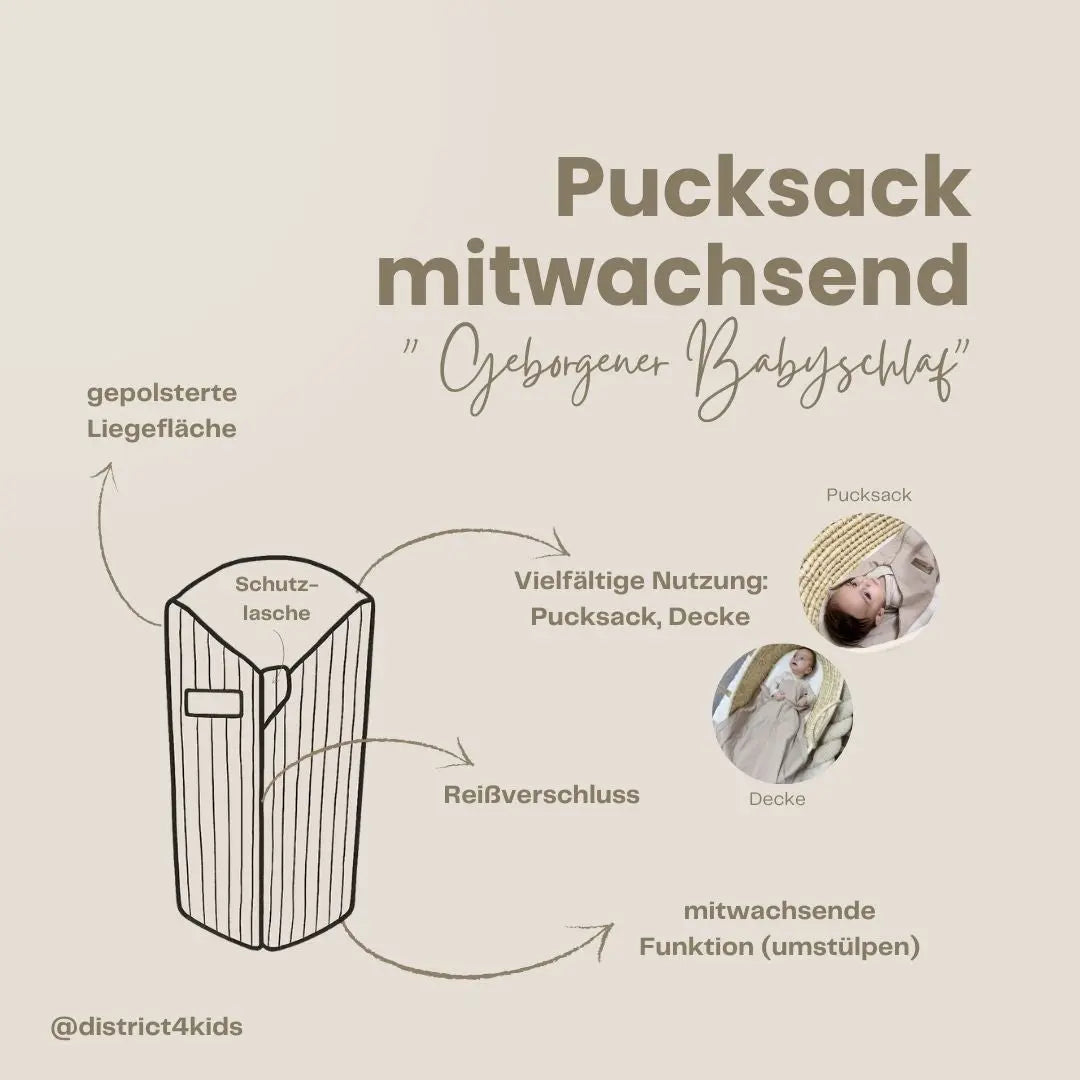 Pucksack Bouclé - 2.5 TOG Ganzjahres-Pucksack aus Bio-Baumwolle & rPET