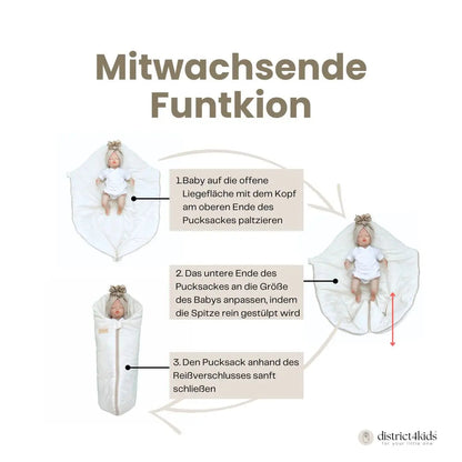 Pucksack Bouclé - 2.5 TOG Ganzjahres-Pucksack aus Bio-Baumwolle & rPET
