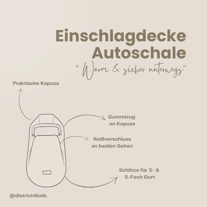 Winterfußsack Cord - Warm gefütterter Kinderwagen-Fußsack (3.5 TOG)