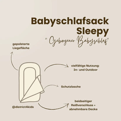 Babyschlafsack Sleepy Cord - 2.5 TOG Ganzjahres-Schlafsack im Steckkissen-Design