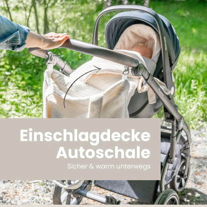 Einschlagdecke Musselin Babyschale - 2.5 TOG Ganzjahres-Decke für Maxi-Cosi, Cybex & Co.