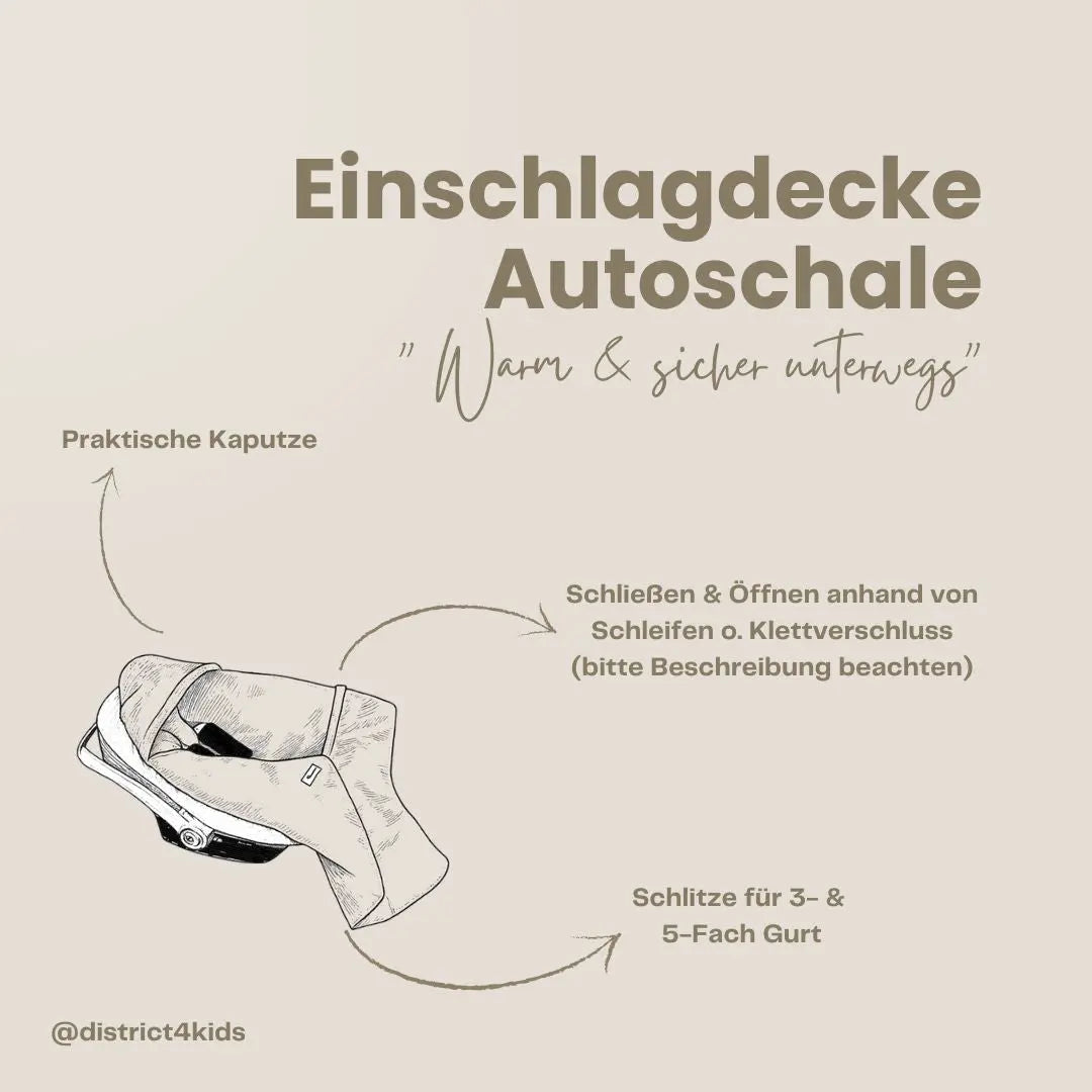 Einschlagdecke Cord - 2.5 TOG Ganzjahres-Einschlagdecke für Babyschale