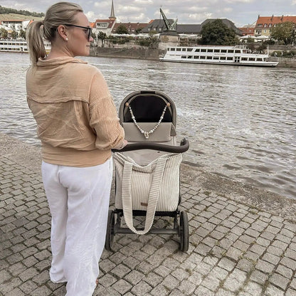 Wickeltasche Cord - Geräumige Kinderwagentasche aus weichem Cord-Polyester