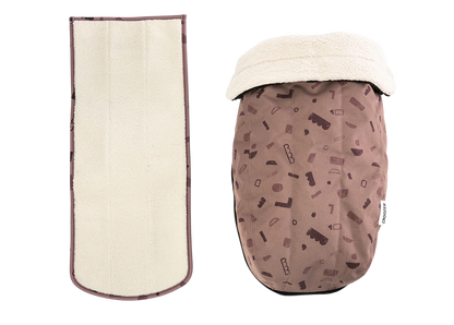 Winter-Set für Croozer Babysitz Kraams – Gefütterter Fußsack mit Teddy-Fleece