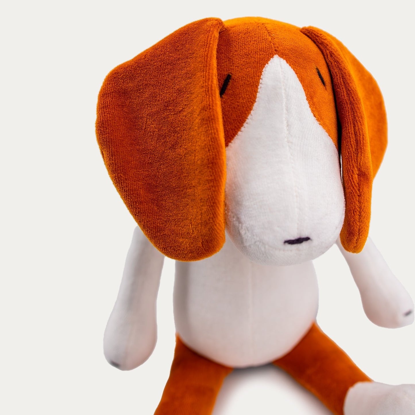 Kuscheltier Hund Beagle Barry - 42cm Premium Plüschhund aus GOTS-Bio-Baumwolle (Made in France)