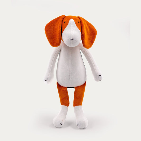 Kuscheltier Hund Beagle Barry - 42cm Premium Plüschhund aus GOTS-Bio-Baumwolle (Made in France)