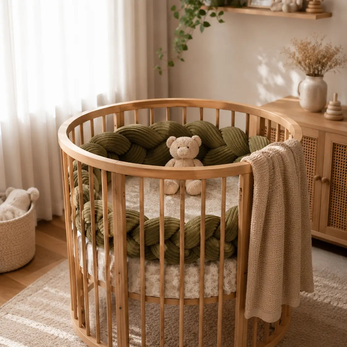 Bettschlange Cord geflochten - Nachhaltiger Bettzopf fürs Baby- & Kinderbett