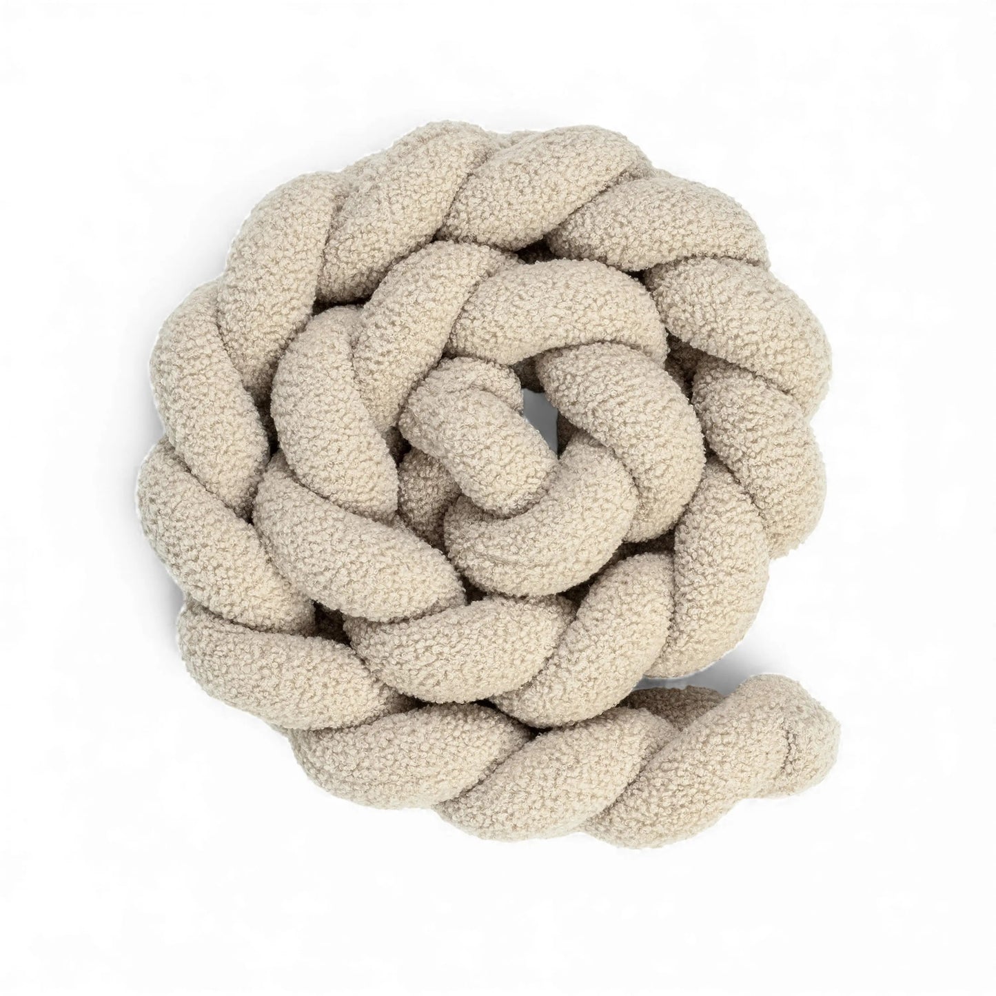 Bettschlange Bouclé geflochten - Weicher Teddy-Bettzopf fürs Baby- & Kinderbett