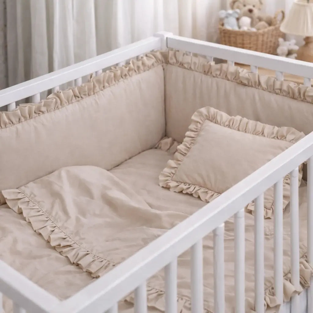 Bettumrandung Rüschen - Handgefertigtes Nestchen für Beistellbett und Babybett